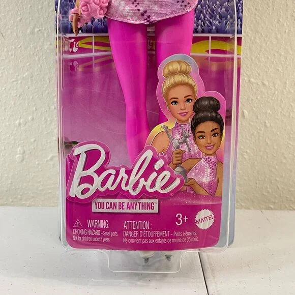 Barbie Ice Skater Doll With Trophy Pink Outfit & Accessories, New - Picture 6 of 9